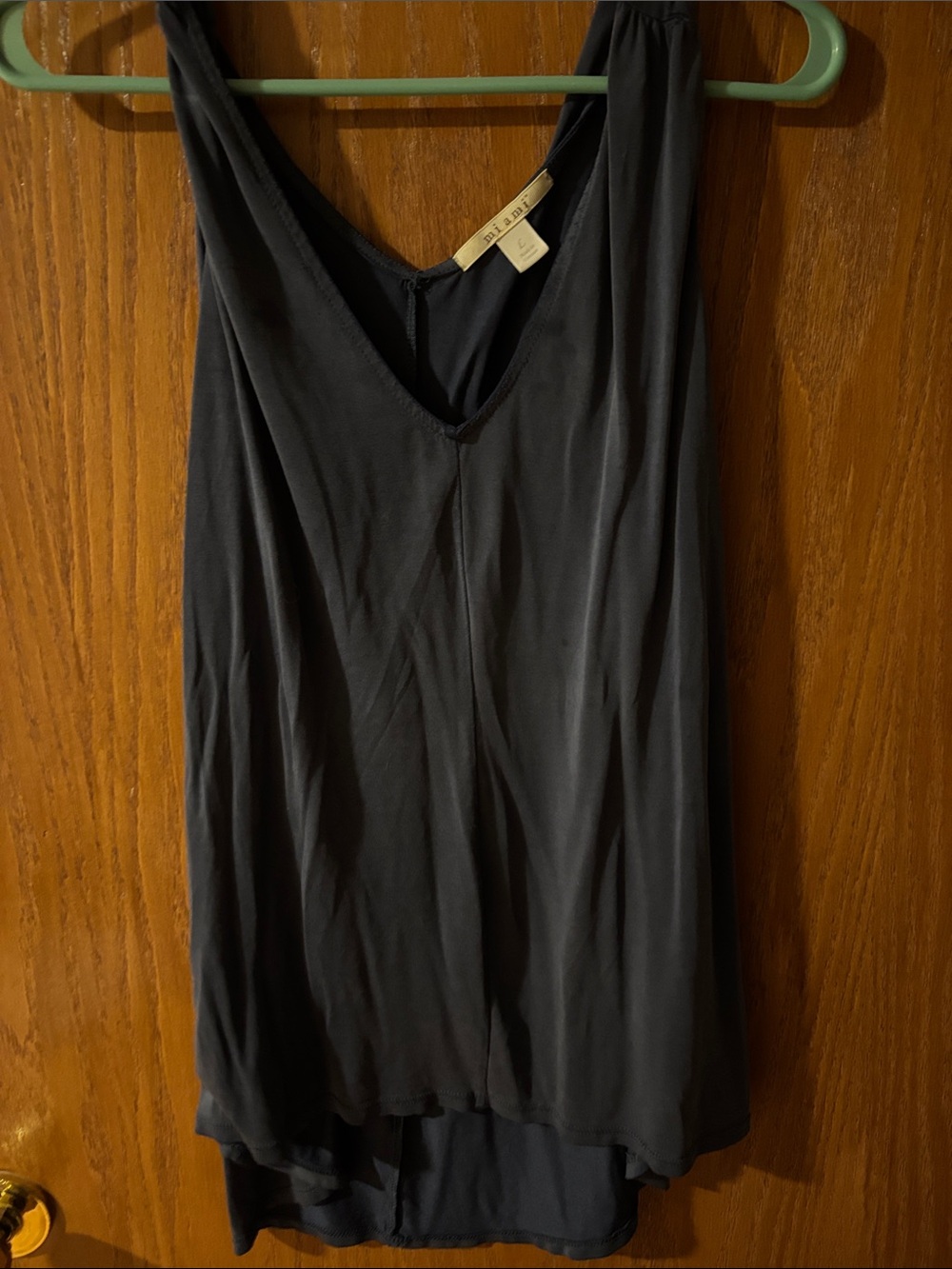 Solemio Women's Black V-Neck Layered Camisole